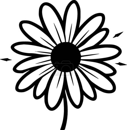 Illustration for Daisy - minimalist and flat logo - vector illustration - Royalty Free Image