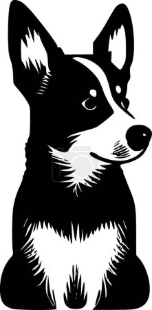 Téléchargez les illustrations : Clip art pour chien - silhouette minimaliste et simple - illustration vectorielle - en licence libre de droit