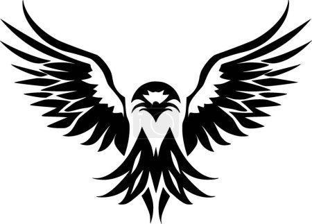 Ilustración de Águila - silueta minimalista y simple - ilustración vectorial - Imagen libre de derechos