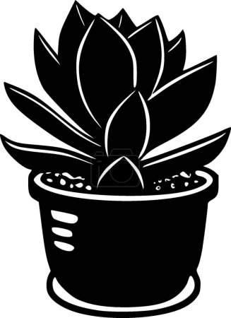 Illustration for Succulent - minimalist and flat logo - vector illustration - Royalty Free Image