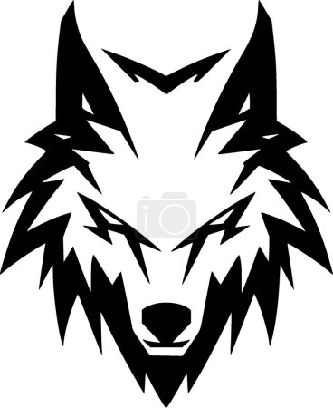 Téléchargez les illustrations : Wolf - logo vectoriel de haute qualité - illustration vectorielle idéale pour t-shirt graphique - en licence libre de droit