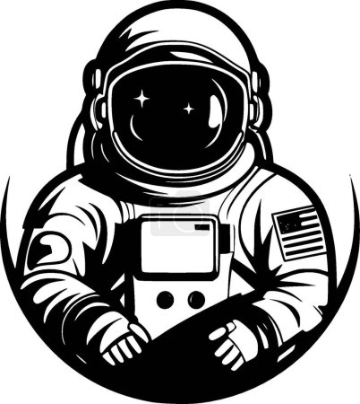 Illustration for Astronaut - minimalist and simple silhouette - vector illustration - Royalty Free Image