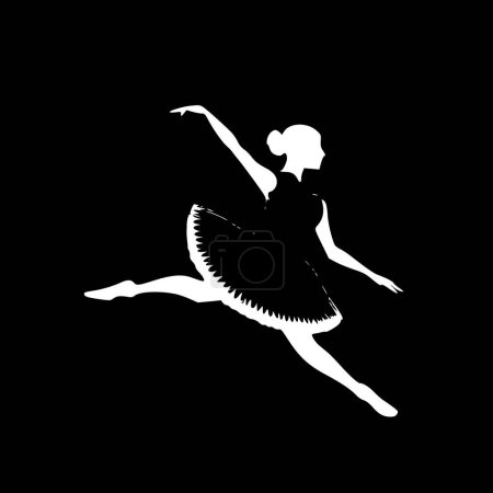 Illustration for Ballerina - minimalist and flat logo - vector illustration - Royalty Free Image