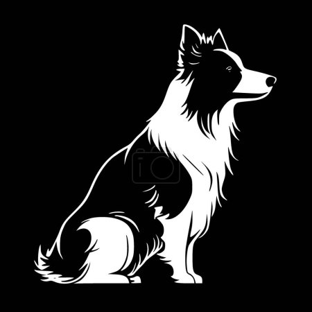 Illustration for Border collie - high quality vector logo - vector illustration ideal for t-shirt graphic - Royalty Free Image