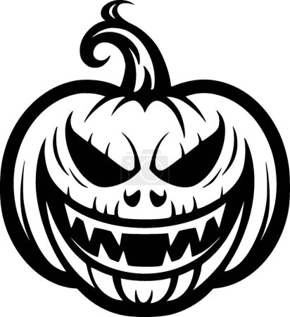 Ilustración de Halloween - silueta minimalista y simple - ilustración vectorial - Imagen libre de derechos