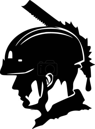 Illustration for Military - minimalist and simple silhouette - vector illustration - Royalty Free Image
