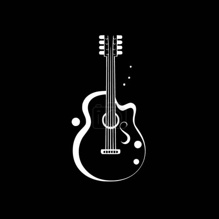 Illustration for Music - black and white vector illustration - Royalty Free Image