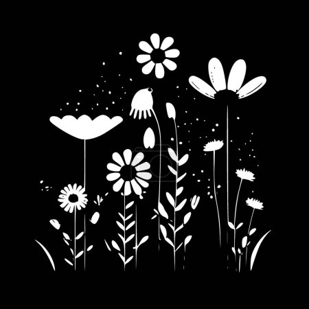 Ilustración de Flores de primavera - logo minimalista y plano - ilustración vectorial - Imagen libre de derechos