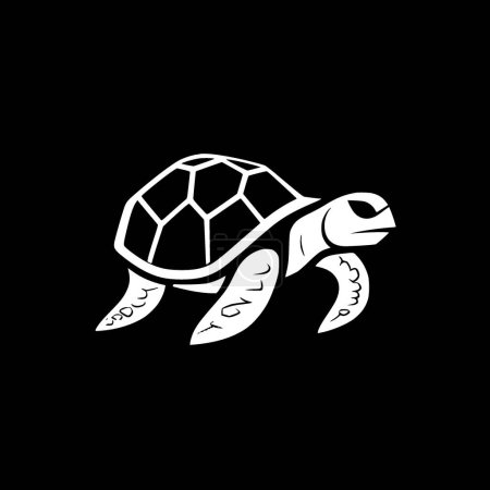Illustration for Turtle - minimalist and simple silhouette - vector illustration - Royalty Free Image