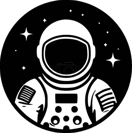 Illustration for Astronaut - minimalist and flat logo - vector illustration - Royalty Free Image