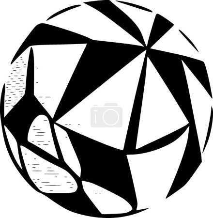 Illustration for Basketball - black and white vector illustration - Royalty Free Image