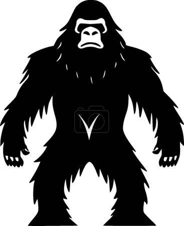 Illustration for Bigfoot - minimalist and simple silhouette - vector illustration - Royalty Free Image