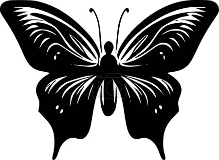 Illustration for Butterfly - minimalist and simple silhouette - vector illustration - Royalty Free Image