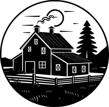 Illustration for Farmhouse - high quality vector logo - vector illustration ideal for t-shirt graphic - Royalty Free Image