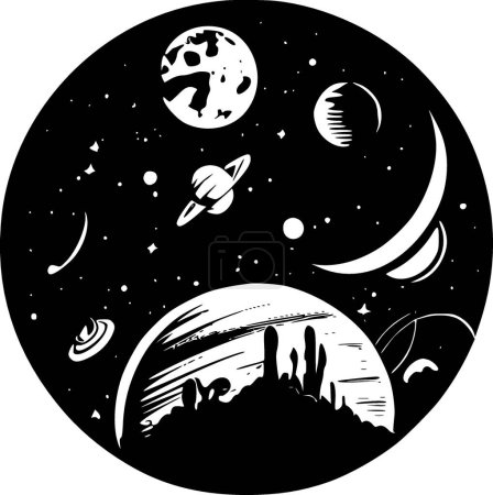 Space - high quality vector logo - vector illustration ideal for t-shirt graphic