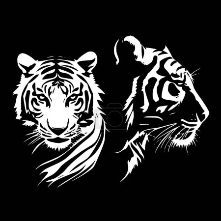 Téléchargez les illustrations : Tigers - logo vectoriel de haute qualité - illustration vectorielle idéale pour t-shirt graphique - en licence libre de droit