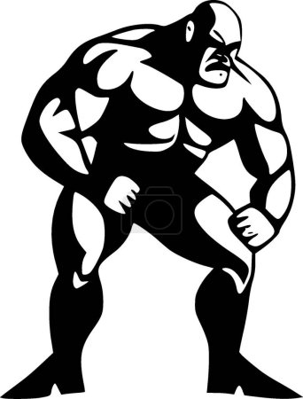 Illustration for Wrestling - minimalist and simple silhouette - vector illustration - Royalty Free Image
