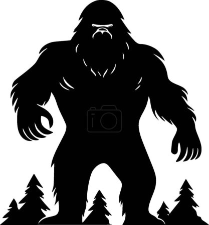 Illustration for Bigfoot - minimalist and flat logo - vector illustration - Royalty Free Image