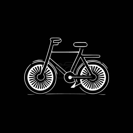 Illustration for Bike - black and white isolated icon - vector illustration - Royalty Free Image