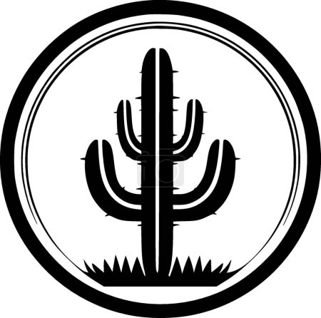Illustration for Cactus - minimalist and flat logo - vector illustration - Royalty Free Image