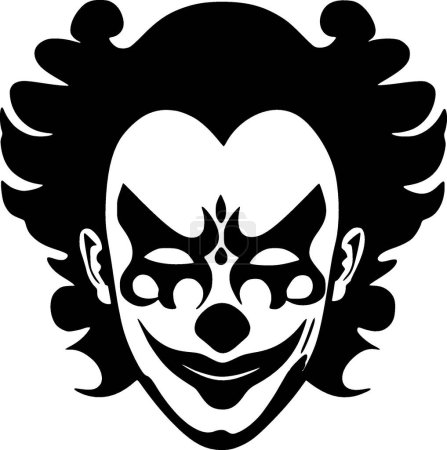 Téléchargez les illustrations : Clown - logo vectoriel de haute qualité - illustration vectorielle idéale pour t-shirt graphique - en licence libre de droit