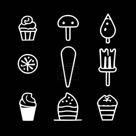 Téléchargez les illustrations : Alimentation - logo plat et minimaliste - illustration vectorielle - en licence libre de droit