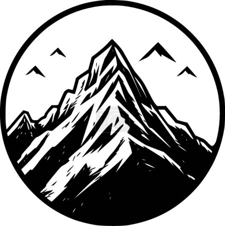 Illustration for Mountain - minimalist and flat logo - vector illustration - Royalty Free Image