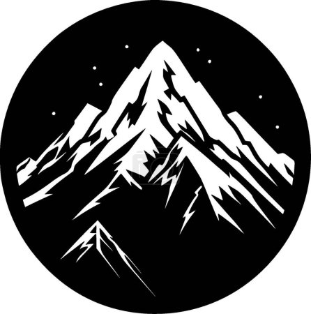 Ilustración de Cordillera - logo minimalista y plano - ilustración vectorial - Imagen libre de derechos