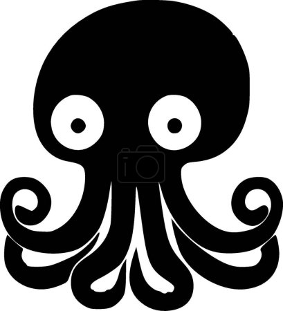 Illustration for Octopus - minimalist and flat logo - vector illustration - Royalty Free Image