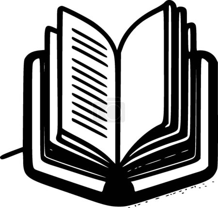 Ilustración de Libro abierto - logo minimalista y plano - ilustración vectorial - Imagen libre de derechos