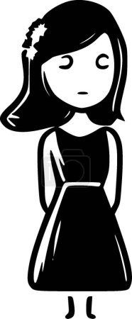 Illustration for Bridesmaid - minimalist and simple silhouette - vector illustration - Royalty Free Image