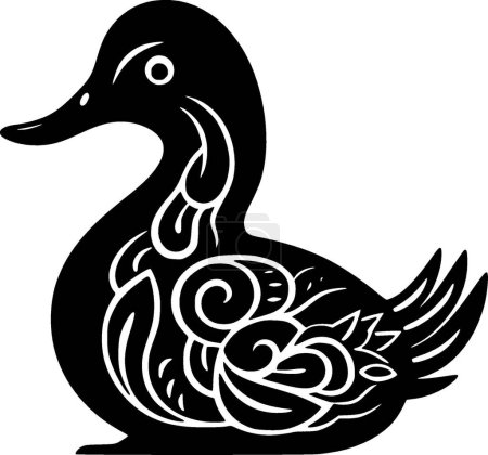 Illustration for Duck - minimalist and simple silhouette - vector illustration - Royalty Free Image