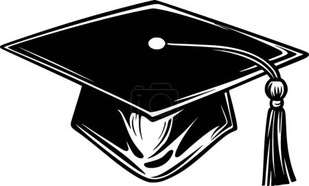 Illustration for Graduation - minimalist and flat logo - vector illustration - Royalty Free Image