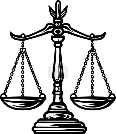 Téléchargez les illustrations : Justice - logo vectoriel de haute qualité - illustration vectorielle idéale pour t-shirt graphique - en licence libre de droit