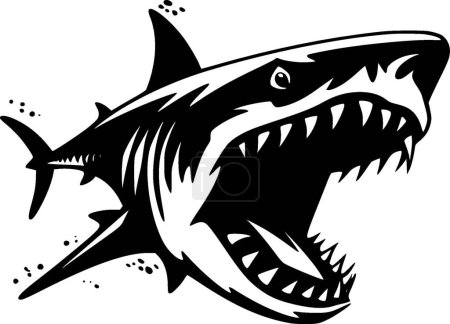 Téléchargez les illustrations : Shark - logo vectoriel de haute qualité - illustration vectorielle idéale pour t-shirt graphique - en licence libre de droit