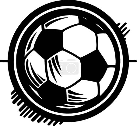 Ilustración de Fútbol - logo minimalista y plano - ilustración vectorial - Imagen libre de derechos