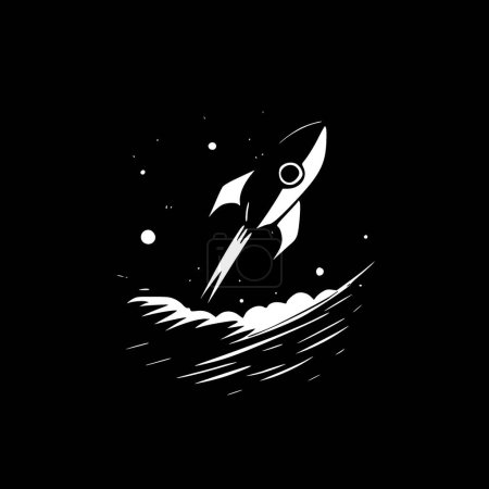 Ilustración de Espacio - logo minimalista y plano - ilustración vectorial - Imagen libre de derechos