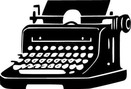 Illustration for Typewriter - minimalist and flat logo - vector illustration - Royalty Free Image