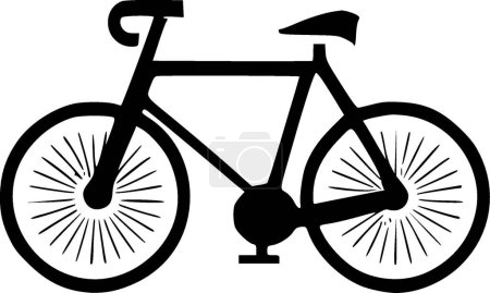 Illustration for Bike - black and white vector illustration - Royalty Free Image