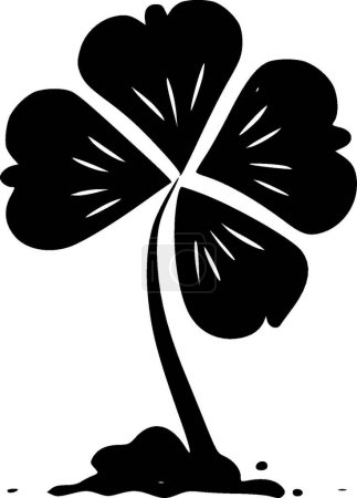 Ilustración de Irlandés - icono aislado en blanco y negro - ilustración vectorial - Imagen libre de derechos