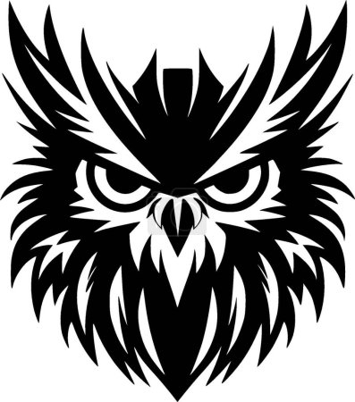 Illustration for Owl - minimalist and flat logo - vector illustration - Royalty Free Image