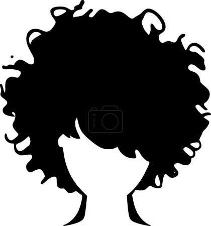 Hair - minimalist and flat logo - vector illustration