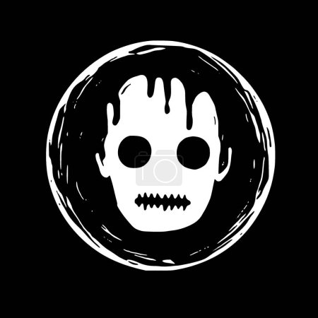 Horror - minimalistisches und flaches Logo - Vektorillustration