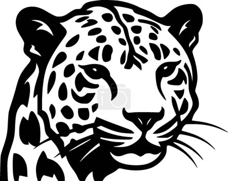 Leopardo - logo minimalista y plano - ilustración vectorial