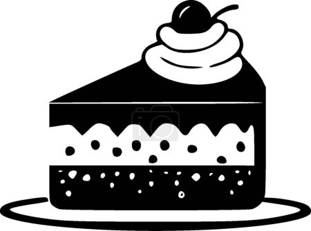 Téléchargez les illustrations : Gâteau - logo minimaliste et plat - illustration vectorielle - en licence libre de droit