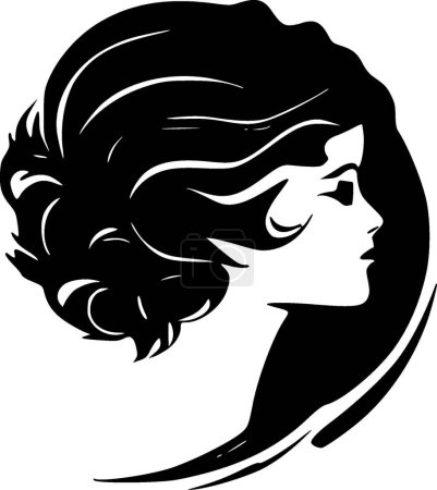 Ilustración de Mujeres - silueta minimalista y simple - ilustración vectorial - Imagen libre de derechos