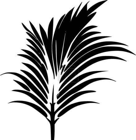Ilustración de Palma - silueta minimalista y simple - ilustración vectorial - Imagen libre de derechos