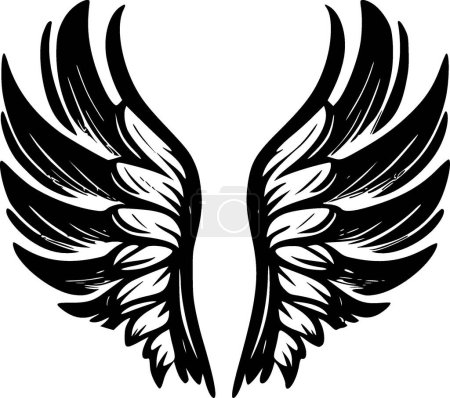 Illustration for Wings - minimalist and simple silhouette - vector illustration - Royalty Free Image