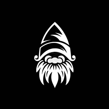 Téléchargez les illustrations : Gnome - logo plat et minimaliste - illustration vectorielle - en licence libre de droit