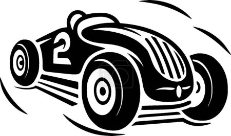 Illustration for Racing - minimalist and simple silhouette - vector illustration - Royalty Free Image